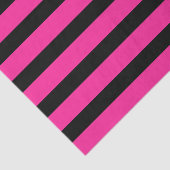 Papier Mousseline Fête à rayures de mode rose et noir chaud (Détail)