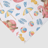 Papier Mousseline Fête au bord de la piscine pour les amoureux de ch (Détail)