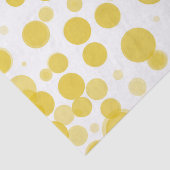 Papier Mousseline Fête Bulles Jaune Moderne & Points Blancs (Détail)