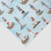 Papier Mousseline Fête côtière phares nautiques Bleu (Détail)
