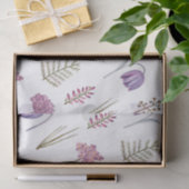 Papier Mousseline Fête d'anniversaire bébé fleurs rose violet modern (Cadeau)