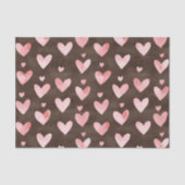 Papier Mousseline Fête d'anniversaire Cœurs Roses (Recto)