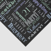 Papier Mousseline Fête d'anniversaire ! Cool Pastels NOM et ÂGE (Détail)