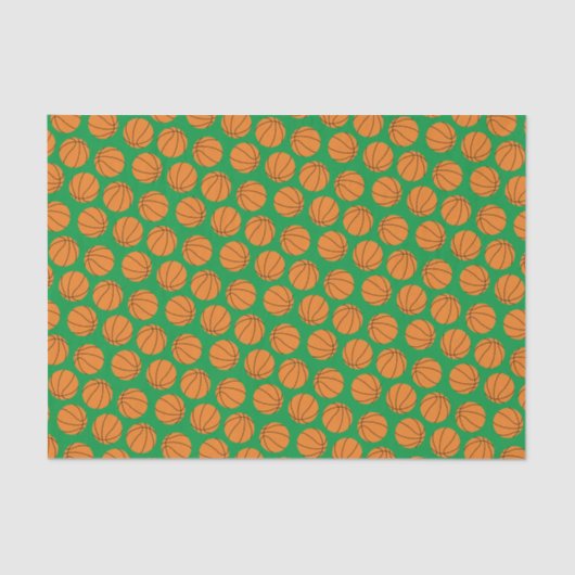 Papier Mousseline Fête d'anniversaire de basket-ball (Recto)