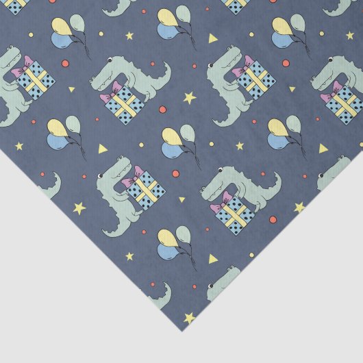 Papier Mousseline Fête d'anniversaire de crocodile (Détail)