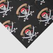 Papier Mousseline Fête d'anniversaire de Jolly roger pirate (Détail)