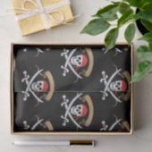 Papier Mousseline Fête d'anniversaire de Jolly roger pirate (Cadeau)