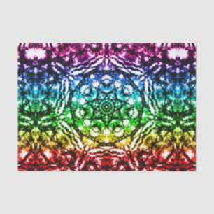 Papier Mousseline Fête d'anniversaire étoile mandala arc-en-ciel tie