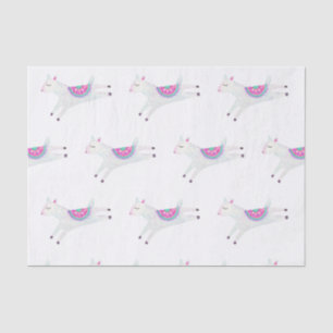 Papier Mousseline Fête d'anniversaire pour enfants Llama aquarelle