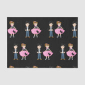 Papier Mousseline Fête d'anniversaire Retro Sock Hop (Recto)