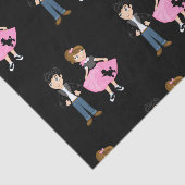 Papier Mousseline Fête d'anniversaire Retro Sock Hop (Détail)