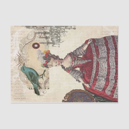 Papier Mousseline Fête d'anniversaire sur le thème du thé à la Paris (Recto)