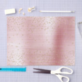 Papier Mousseline Fête de Bébé Rose Poudré Paillettes Or Confettis (Artisanat)