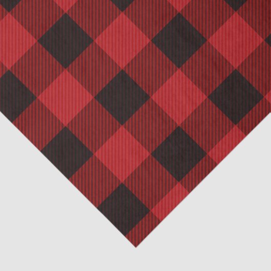 Papier Mousseline fête de bûcheron d'hiver rustique carreau rouge de (Détail)