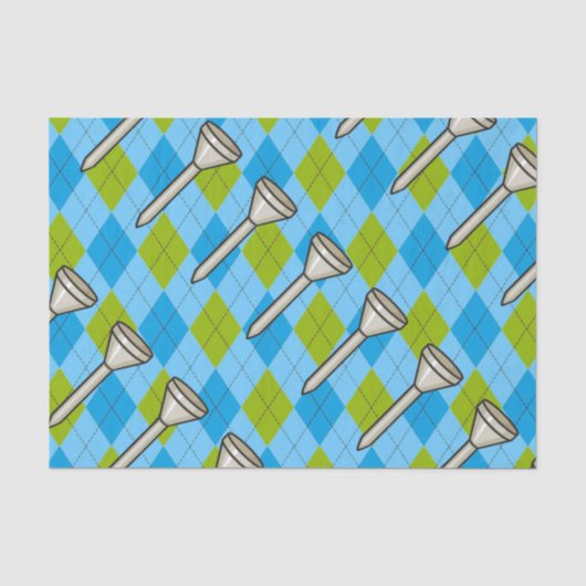 Papier Mousseline Fête de golf (Recto)