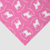 Papier Mousseline Fête de la fête du chien Carlin rose (Détail)