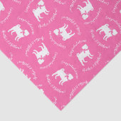 Papier Mousseline Fête de la fête du chien Carlin rose (Détail)