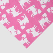 Papier Mousseline Fête de la fête du chien Carlin rose (Détail)