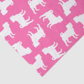 Papier Mousseline Fête de la fête du chien Carlin rose (Détail)