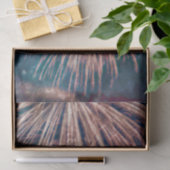 Papier Mousseline Fête de l'Indépendance Fireworks 4 juillet Turquoi (Cadeau)