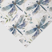 Papier Mousseline Fête de Mariage Blue Dragonflies (Détail)