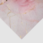 Papier Mousseline Fête de naissance Bébé Oiseaux Rose Fardé Or (Détail)