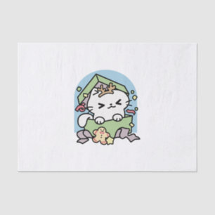 Papier Mousseline Fête de Noël avec Purr-ty Time Cat
