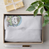 Papier Mousseline Fête de Noël avec Purr-ty Time Cat (Cadeau)