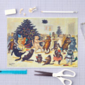 Papier Mousseline Fête de Noël du chat, Louis Wain (Artisanat)