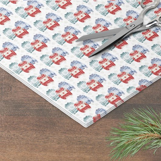 Papier Mousseline Fête de Noël du Pull Moche