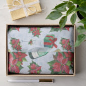 Papier Mousseline Fête de Noël en aquarelle Champagne (Cadeau)