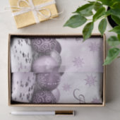 Papier Mousseline Fête de Noël Pink Purple Orament Snowflakes (Cadeau)