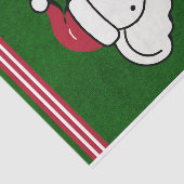 Papier Mousseline Fête de Noël Rouge & Vert Blanc Eléphant Cadeau (Détail)