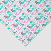 Papier Mousseline fête des amoureux de sirènes carrelées (Détail)