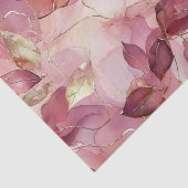 Papier Mousseline Fête des mariées des Feuilles d'or rose (Détail)