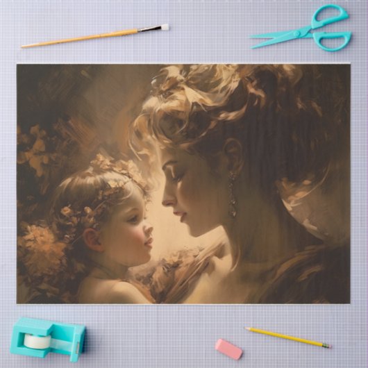 Papier Mousseline Fête des mères (Artisanat)