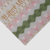 Papier Mousseline Fête des mères roses et vertes (Détail)