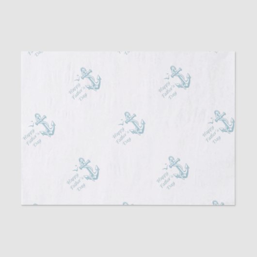 Papier Mousseline Fête des pères - "Fête des pères heureuse" - Nauti (Recto)