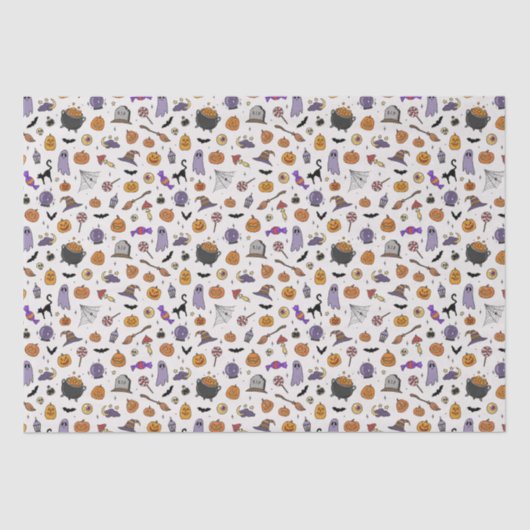 Papier Mousseline Fête d'Halloween (Recto)
