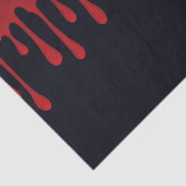Papier Mousseline Fête d'Halloween avec gouttes de sang rouge (Détail)