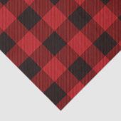 Papier Mousseline fête d'hiver rustique bûcheron rouge (Détail)