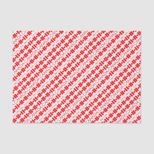 Papier Mousseline Fête du Canada Feuille d'érable Drapeau canadien T (Recto)