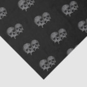 Papier Mousseline Fête du costume d'Halloween à crâne noir gothique (Détail)