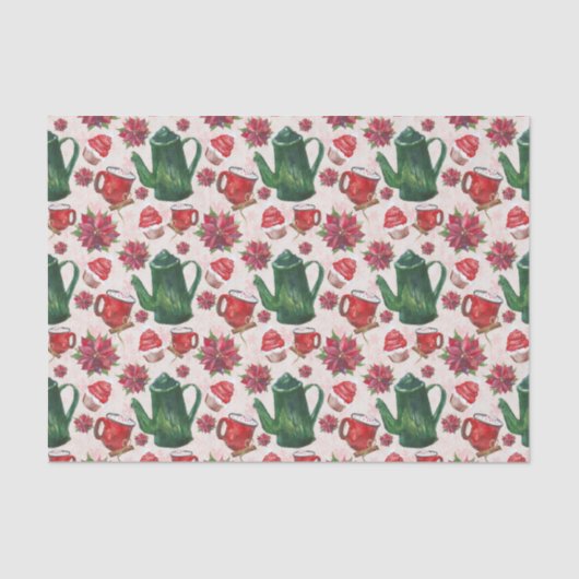 Papier Mousseline fête du thé de vacances aquarelle (Recto)