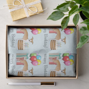 Papier Mousseline Fête Et Blanc Italien Greyhound Coloré Anniversair