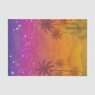 Papier Mousseline Fête Hacienda Sunset Couleurs Vives