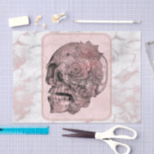 Papier Mousseline Fête Marbre Crâne Rose Gold Glamour (Artisanat)