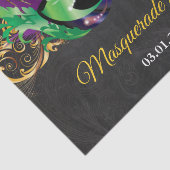 Papier Mousseline Fête Mascarade Magique Nuit Verte Purple Or (Détail)