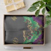 Papier Mousseline Fête Mascarade Magique Nuit Verte Purple Or (Cadeau)