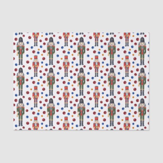 Papier Mousseline fête Noël Noisette de Noël carrelé (Recto)